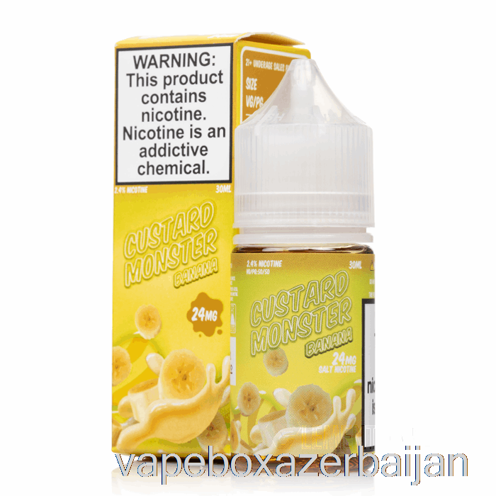 Vape Box Azerbaijan Banana - Custard Monster Salts - 30mL 24mg